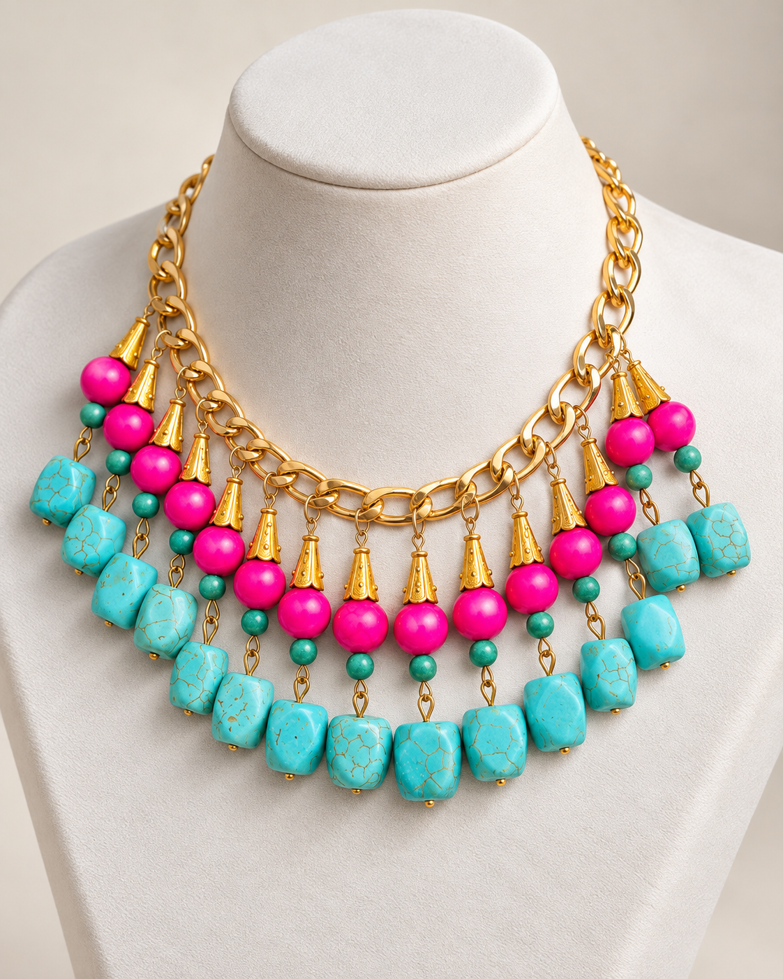 Semi Precious Stones Vintage Choker