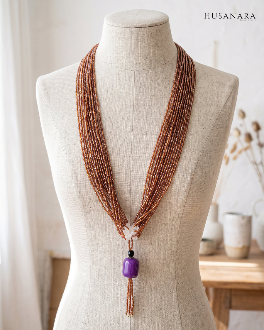Multi Colored N Purple Maala
