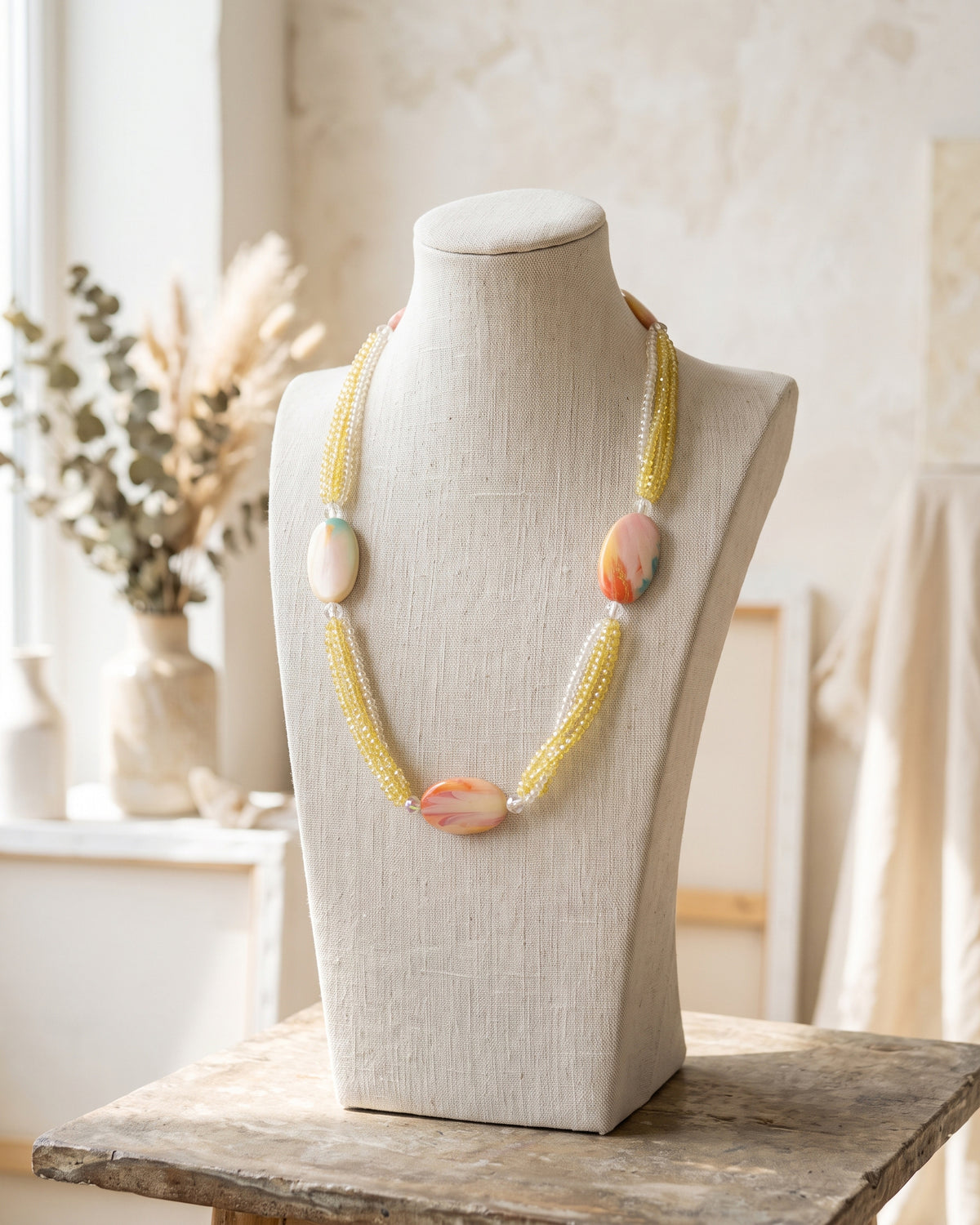 Yellow Crystals Maala