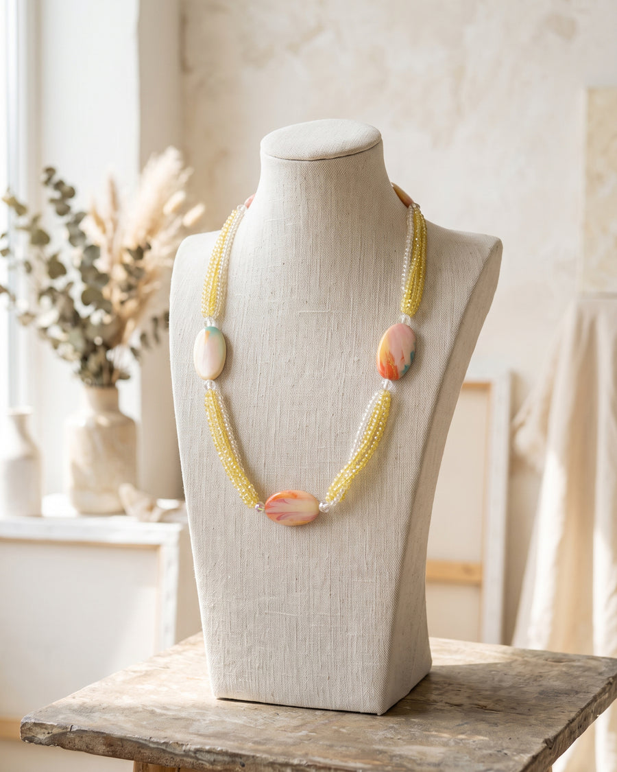 Yellow Crystals Maala