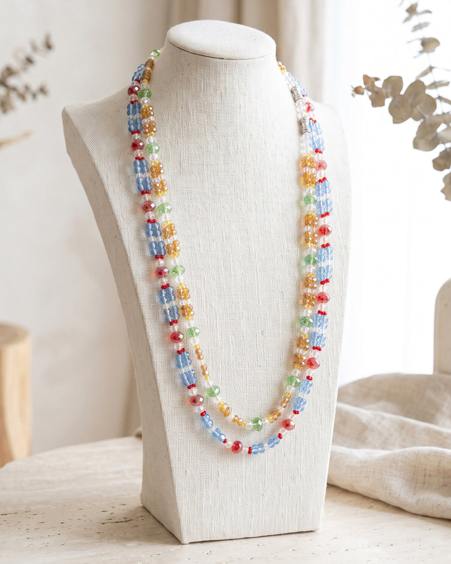 Multi Colored Crystals Maala
