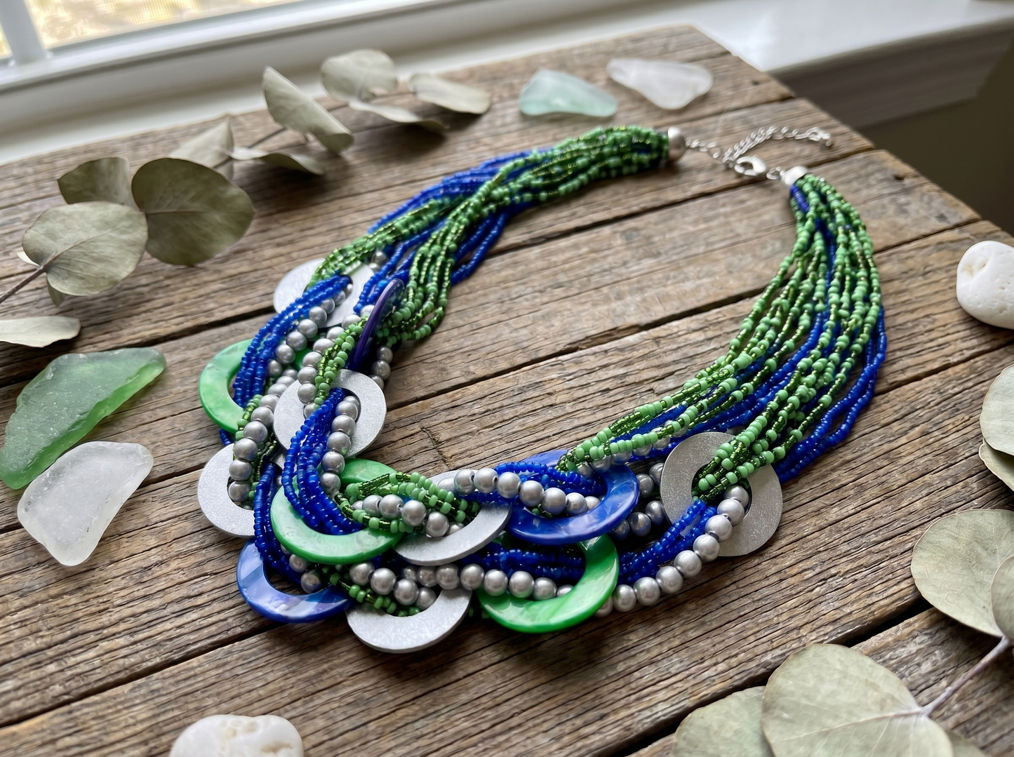Blue n Green Maala