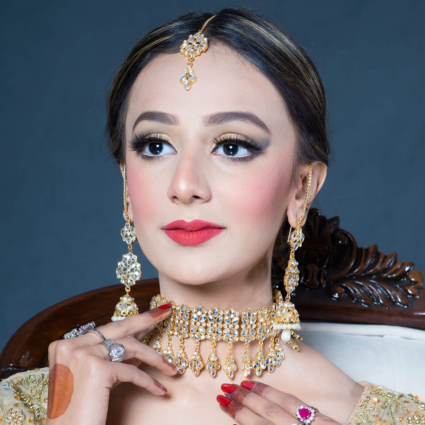 Gold Plated Kundan Set