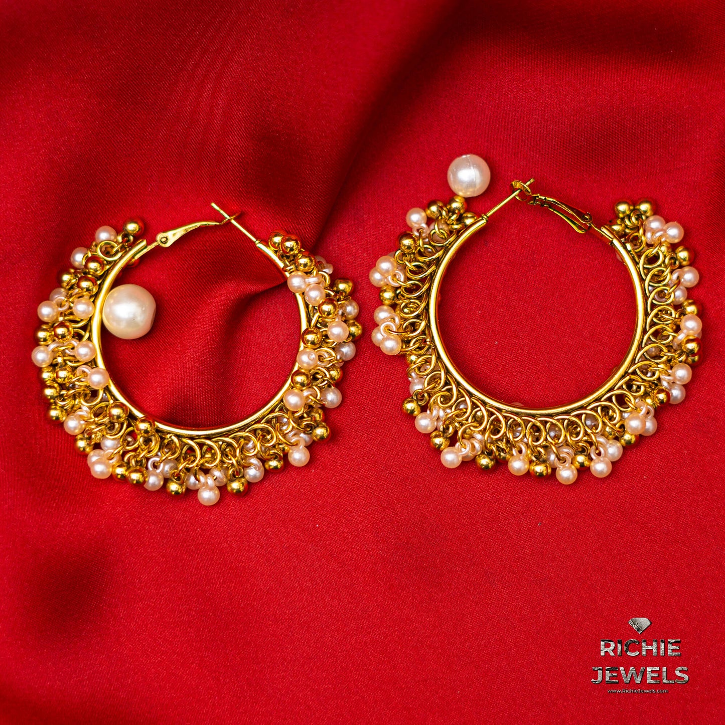 Pearls N Gold Earrings