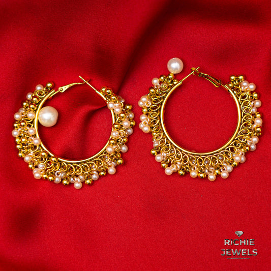 Pearls N Gold Earrings