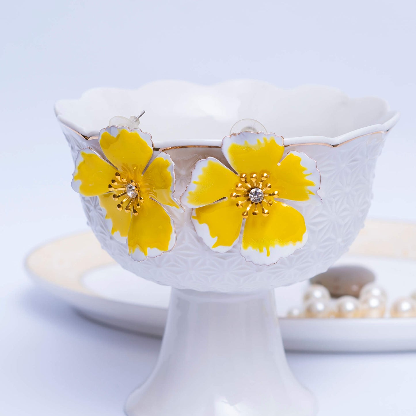 Yellow Flower Earrings