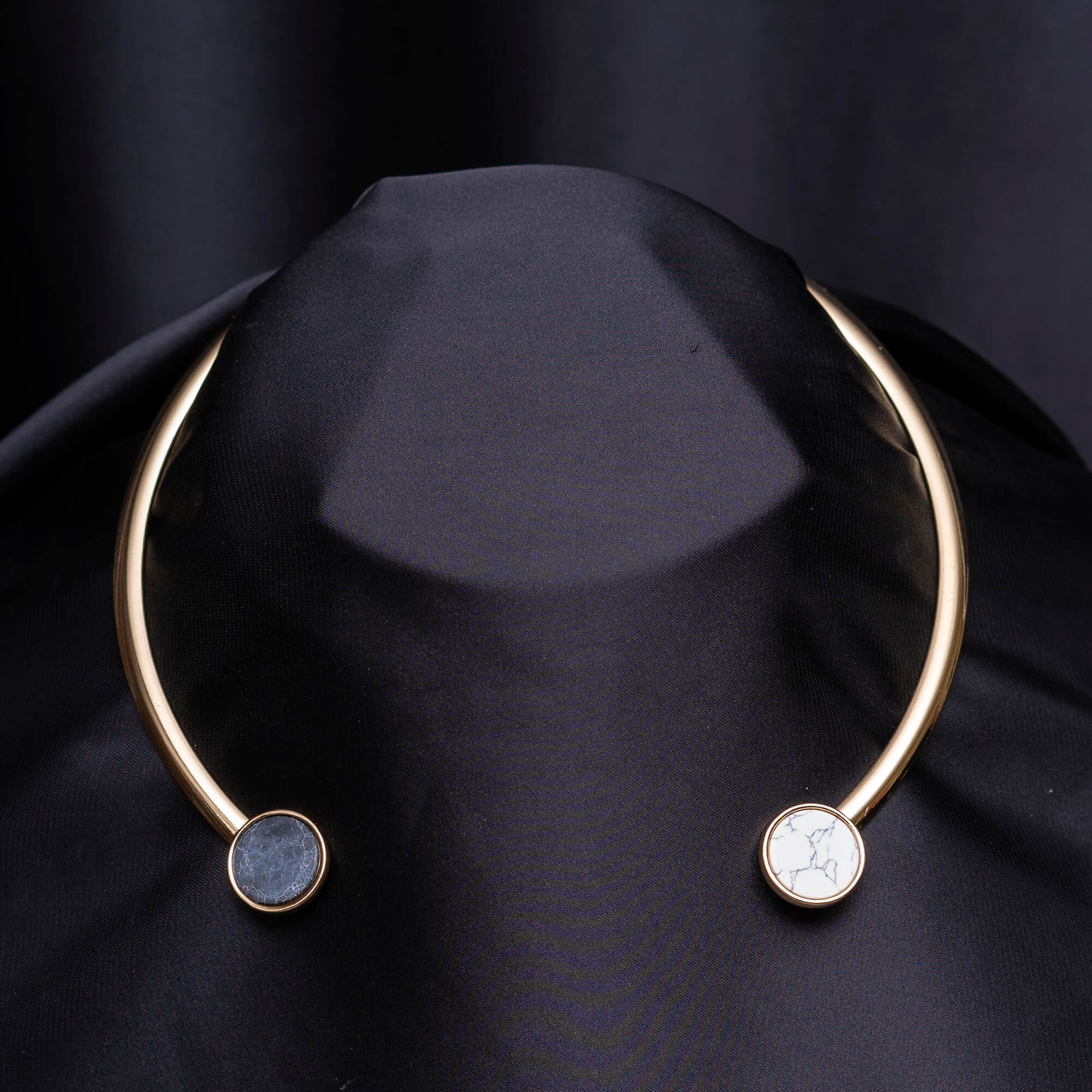 Golden N Marble Necklace